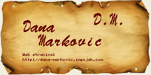 Dana Marković vizit kartica